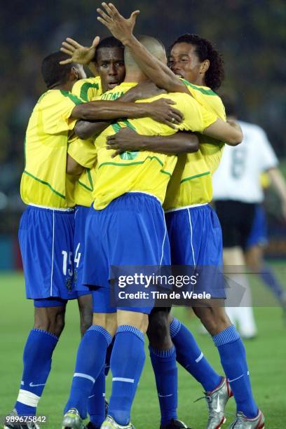 Final, Germany - Brazil, Wc 2002 /Joie, Vreugde, Celebration, Ronaldinho, Roque Junior, Allemagne, Duitsland, Bresil, Brasil,