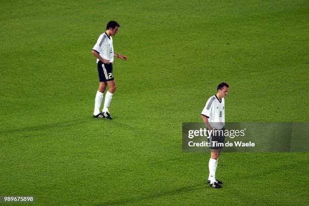 Final, Germany - Brazil, Wc 2002 /Christoph Metzelder, Dietmar Hamann, Deception, Teleurstelling /Allemagne, Duitsland, Bresil, Brasil,