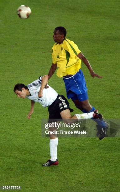 Final, Germany - Brazil, Wc 2002 /Oliver Neuville - Roque Junior /Allemagne, Duitsland, Bresil, Brasil,