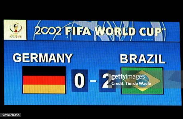 Final, Germany - Brazil, Wc 2002 /Score, Result, Resultat, Resultaat, Marquoir, Board /Allemagne, Duitsland, Bresil, Brasil,