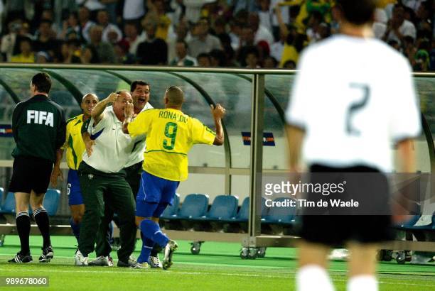 Final, Germany - Brazil, Wc 2002 /Ronaldo, Scolari Luiz Felipe, Joie, Celebration, Vreugde, Allemagne, Duitsland, Bresil, Brasil,