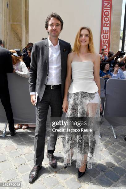 Antoine Arnault and Natalia Vodianova are seen at the Christian Dior Haute Couture Fall Winter 2018/2019 Show on July 2, 2018 in Paris, France.