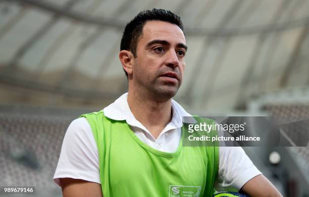 The World Cup ambassador Xavi Hernandez is participating in a press conference in the Khalifa International Stadium in Doha, Qatar, 4 January 2018....