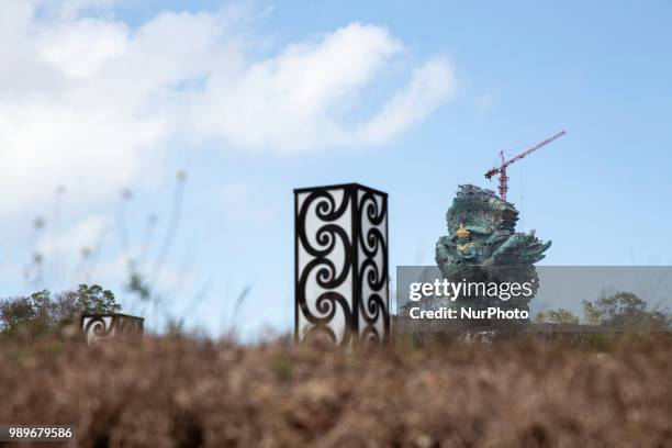 View of Statue Garuda Wisnu Kencana at GWK Park - Bali seen from several location almost finished in Bali, Indonesia, on 1st July 2018. The statue...