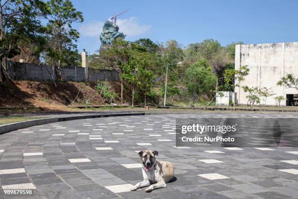 View of Statue Garuda Wisnu Kencana at GWK Park - Bali seen from several location almost finished in Bali, Indonesia, on 1st July 2018. The statue...