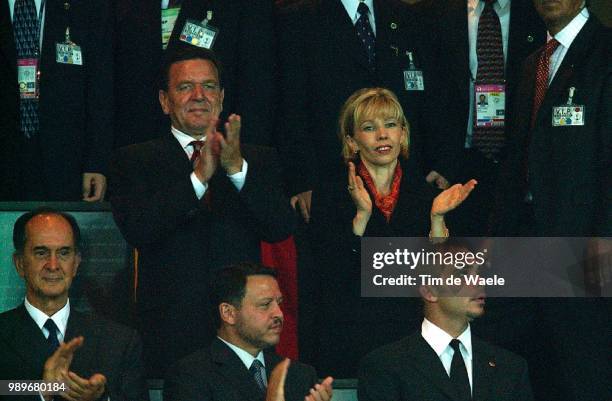 Final, Germany - Brazil, Wc 2002 /Schroder Gerhard, Wife, Femme, Vrouw, Allemagne, Duitsland, Bresil, Brasil,