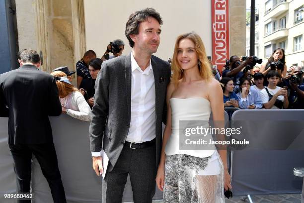 Antoine Arnault and Natalia Vodianova are seen at the Christian Dior Haute Couture Fall Winter 2018/2019 Show on July 2, 2018 in Paris, France.