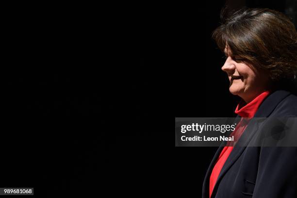 First Minister of Northern Ireland Arlene Foster arrives at number 10, Downing Street on July 2, 2018 in London, England.