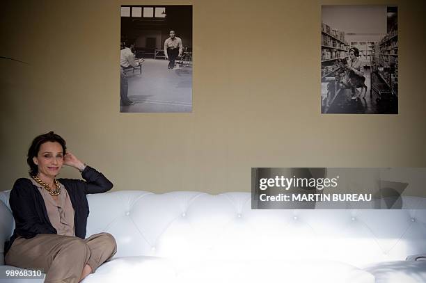 British actress Kristin Scott Thomas poses a day before the opening of the 63rd edition of the Cannes film festival on May 11, 2010 in Cannes. AFP...