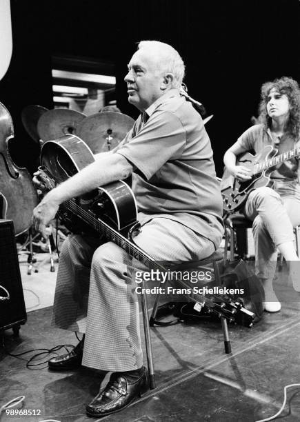 Herb Lewis and Emily Remler perform live on stage at the NOS Jazz Festival in Meervaart, Amsterdam, Netherlands on August 11 1983