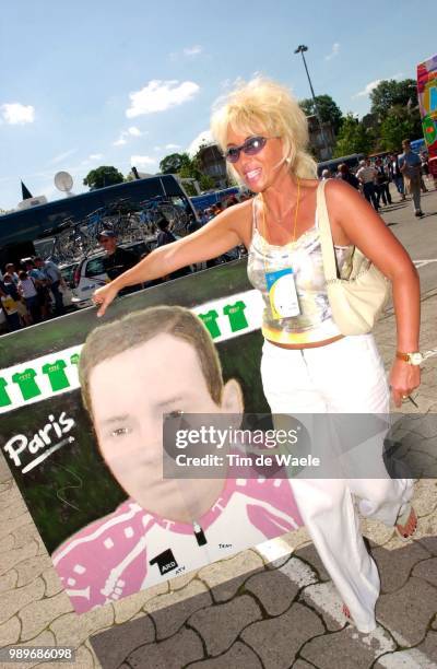 Tdf 2002 - Stage 2 /Zabel Cordula, 89 Ieme, Ronde Van Frankrijk, Luxembourg - Sarrebruk, Wife, Vrouwe, Femme,