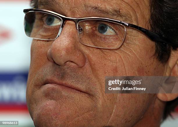 England coach Fabio Capello announces the England 2010 World Cup Squad at Wembley Stadium on May 11, 2010 in London, England.