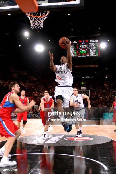 Bo McCalebb of Partizan in action during Euroleague Final Four 3rd Place Playoff Final game between CSKA Moscow-partizan Belgrade at Bercy Arena on...
