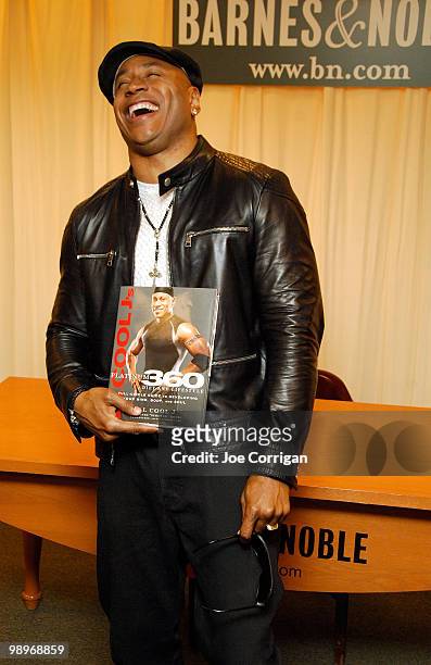 Actor/hip hop artist L.L. Cool J signs copies of "Platinum 360 Diet and Lifestyle" at Barnes & Noble 5th Avenue on May 11, 2010 in New York City.