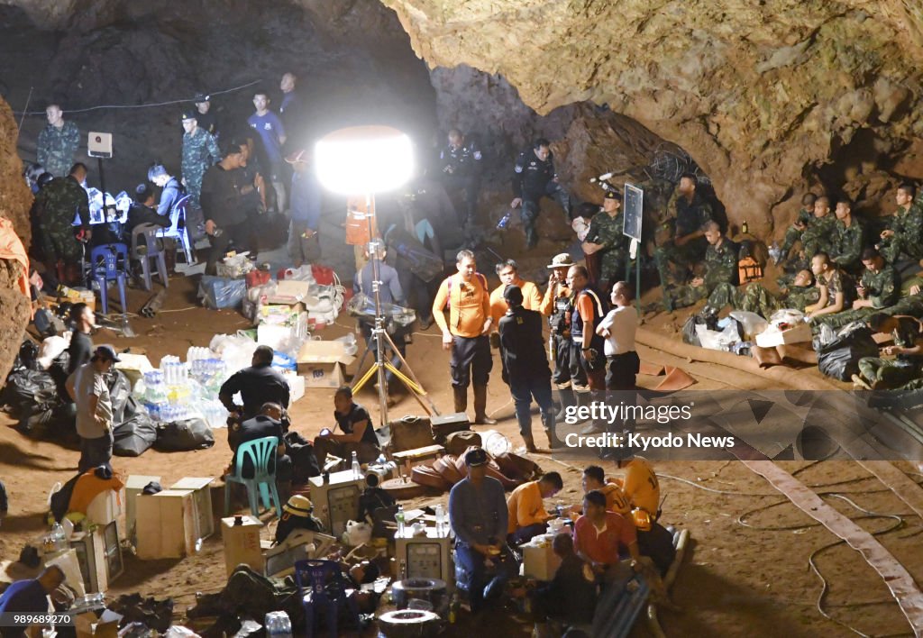 Boys, football coach missing in Thai cave