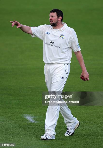 Steve Harmison of Durham during the LV County Championship match between Nottinghamshire and Durham at Trent Bridge on May 11, 2010 in Nottingham,...