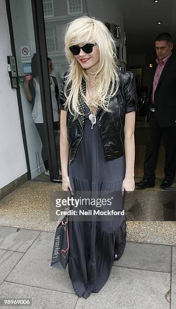 Pixie Lott Sighted leaving Lipsy on May 11, 2010 in London, England.