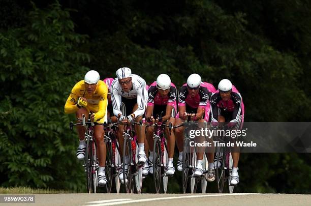 Tdf 2002, Team Time Trial, Telekom, Zabel Erik, Aldag Rolf, Bolts Udo, Fagnini Gian Matteo, Guerini Giuseppe, Hondo Danilo, Julich Bobby, Livingston...