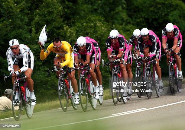 Tdf 2002, Team Time Trial, Telekom, Zabel Erik, Aldag Rolf, Bolts Udo, Fagnini Gian Matteo, Guerini Giuseppe, Hondo Danilo, Julich Bobby, Livingston...