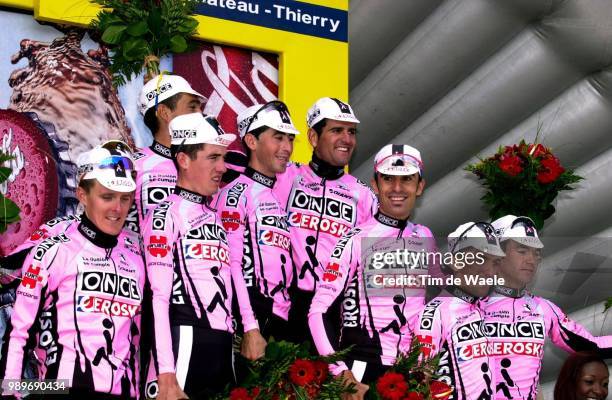 Tdf 2002, Team Time Trial, Once - Eroski, Beloki Joseba, Azevedo Jose, Gonzalez Galdeano Alvaro, Gonzalez Galdeano Igor, Nozal Isidro, Olano Abraham,...