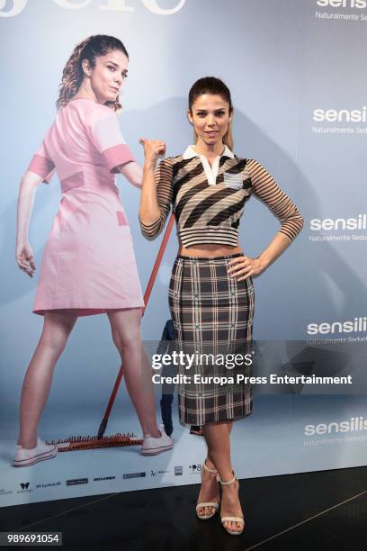 Juana Acosta attends 'El Jefe' photocall on July 2, 2018 in Madrid, Spain.