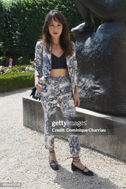 Anais Demoustier attends the Christian Dior Couture Haute Couture Fall/Winter 2018-2019 show as part of Haute Couture Paris Fashion Week on July 2,...