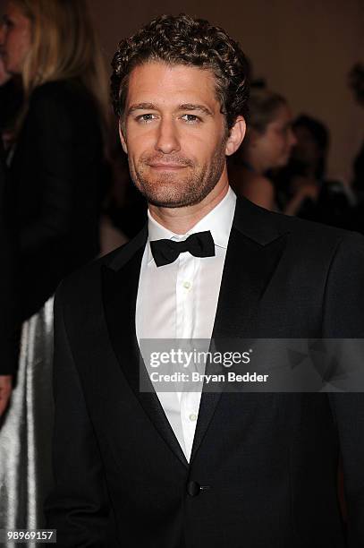 Actor Matthew Morrison attends the Metropolitan Museum of Art's 2010 Costume Institute Ball at The Metropolitan Museum of Art on May 3, 2010 in New...