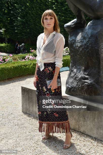Ana Girardot attends the Christian Dior Couture Haute Couture Fall/Winter 2018-2019 show as part of Haute Couture Paris Fashion Week on July 2, 2018...
