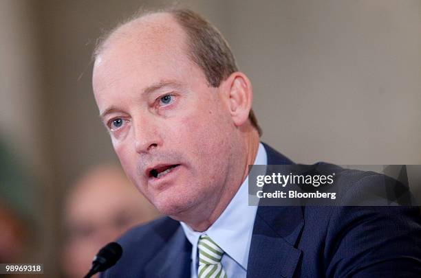 Lamar McKay, president and chairman of BP America Inc., speaks during a Senate Energy and Natural Resources Committee hearing on offshore oil and gas...