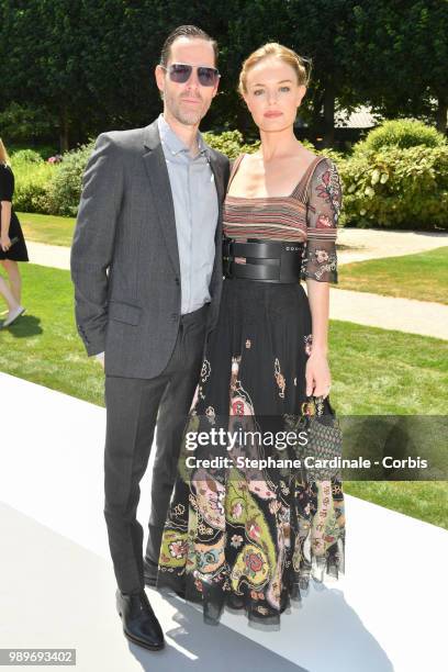 Actress Kate Bosworth and husband Michael Polish attend the Christian Dior Haute Couture Fall/Winter 2018-2019 show as part of Haute Couture Paris...