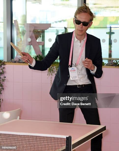 Laurence Fox attends the evian Live Young Suite at The Championship at Wimbledon on July 2, 2018 in London, England.