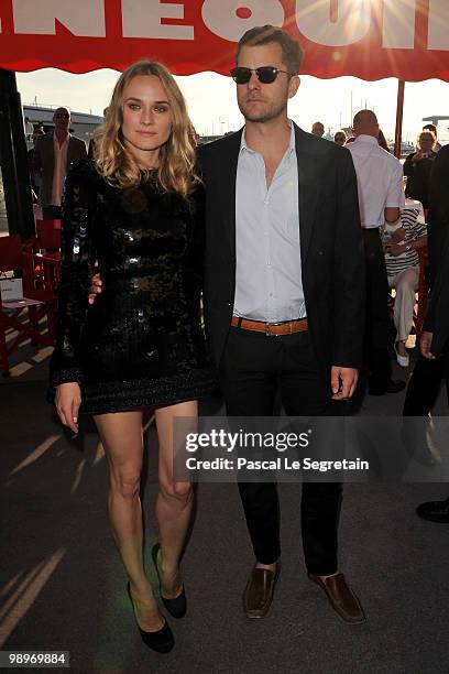 Actors Joshua Jackson and Diane Kruger attend the Chanel Cruise Collection Presentation on May 11, 2010 in Saint-Tropez, France.