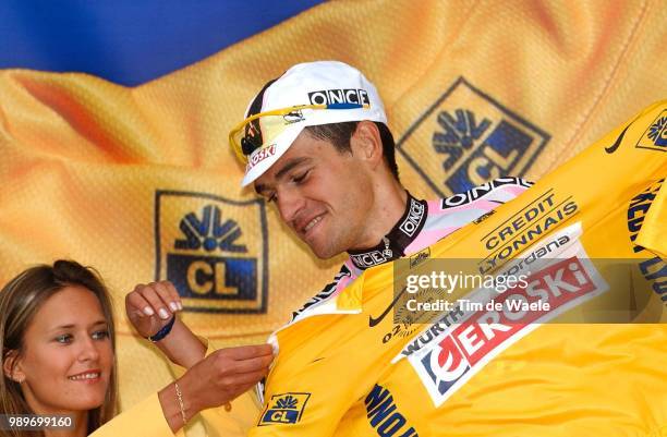 Tdf 2002, Stage 6, Gonzalez Galdeano Igor, Maillot Joaune, Yellow Jersey, Gele Trui, Victory, Victoire, Overwinning, Joie, Vreugde, Celebration, Tour...