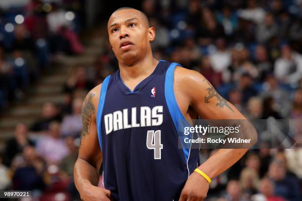 Caron Butler of the Dallas Mavericks looks on during the game against the Sacramento Kings at Arco Arena on April 10, 2010 in Sacramento, California....