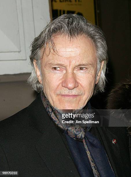 Actor Harvey Keitel attends the opening night of "A Behanding In Spokane" on Broadway at the Gerald Schoenfeld Theatre on March 4, 2010 in New York...