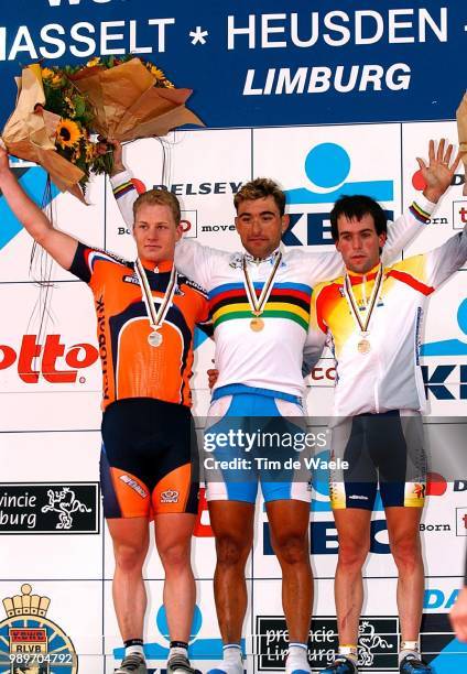 World Champ. 2002, Day 4, Gutierrez Francisco, Bronze Medal, Medaille Bronze, Bronzen Medaille, Dekkers Hans, Silver Medal, Medaille D ' Argent,...