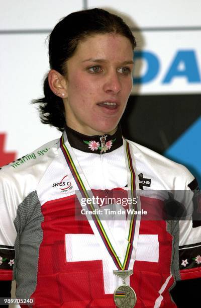 World Championships 2002 /Brandli Nicole, Medaille, Medal, Zilver, Argent, Silver /Joie, Vreugde, Celebration, Podium, Route, Road, Weg, Femmes,...