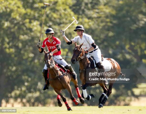 Prince William, Duke of Cambridge takes part in the Audi Polo Challenge at Coworth Park Polo Club on June 30, 2018 in Ascot, England.