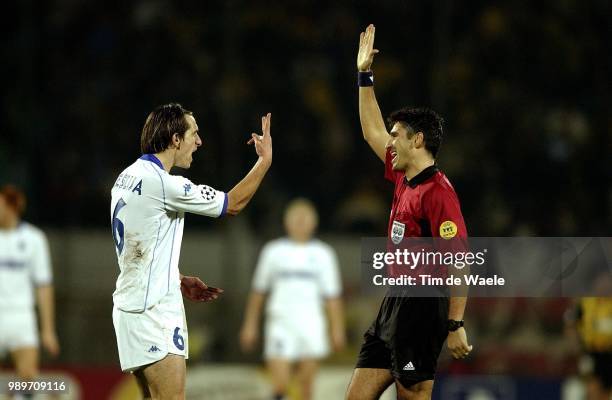 Aek Athens - Rc Genk, Champ. League, Beslija Mirsad, Busacca Massimo, Referee, Arbitre, Scheidsrechter, Racing, Champions League 2002, Uefa,