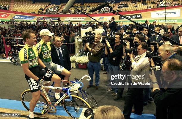 Days Ghent 2002, Gilmore Mathew, Wiggings Bradley, Sercu Patrick, Press, Pers, Camera, Photographers, Fotografen, Piste, Daagse, Jours, Six, Zes,...
