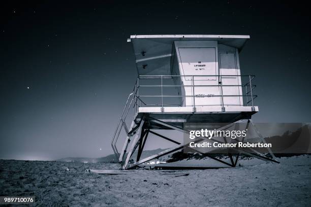 carpinteria life guard shack - carpinteria stock pictures, royalty-free photos & images