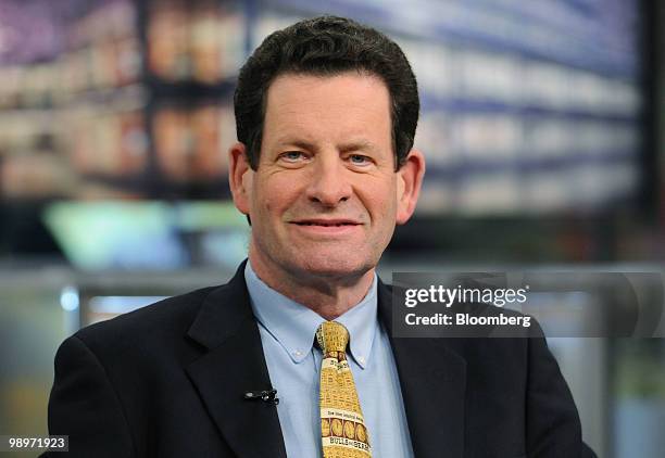 Kenneth Fisher, founder, chairman and chief executive officer of Fisher Investments, pauses during a television interview in New York, U.S., on...