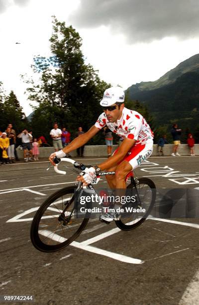 Tdf 2002, Stage 16, Jalabert Laurent, Maillot Montagne, Pois, Bergtrui, Bolletjestrui, Mountain Jersey, Tour De France, Ronde Van Frankrijk, Les...