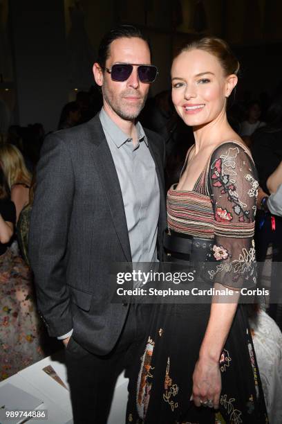 Actress Kate Bosworth and husband Michael Polish attend the Christian Dior Haute Couture Fall/Winter 2018-2019 show as part of Haute Couture Paris...