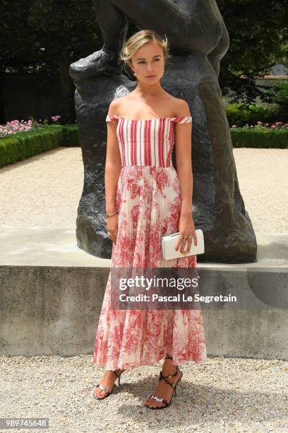 Amelia Windsor attends the Christian Dior Haute Couture Fall Winter 2018/2019 show as part of Paris Fashion Week on July 2, 2018 in Paris, France.