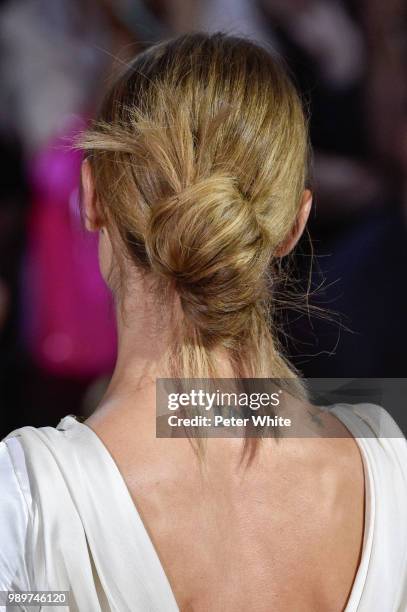 Jaime King walks the runway during the Schiaparelli Haute Couture Fall Winter 2018/2019 show as part of Paris Fashion Week on July 2, 2018 in Paris,...