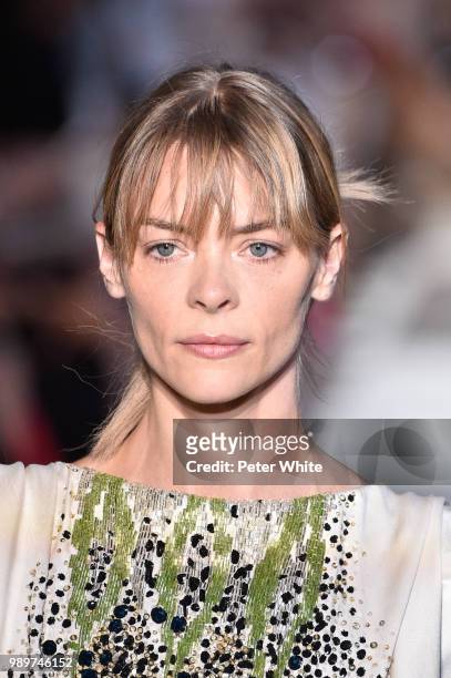 Jaime King walks the runway during the Schiaparelli Haute Couture Fall Winter 2018/2019 show as part of Paris Fashion Week on July 2, 2018 in Paris,...