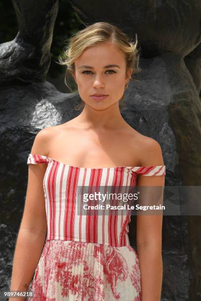 Amelia Windsor attends the Christian Dior Haute Couture Fall Winter 2018/2019 show as part of Paris Fashion Week on July 2, 2018 in Paris, France.