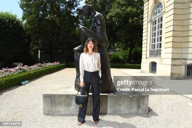 Jeanne Damas attends the Christian Dior Haute Couture Fall Winter 2018/2019 show as part of Paris Fashion Week on July 2, 2018 in Paris, France.