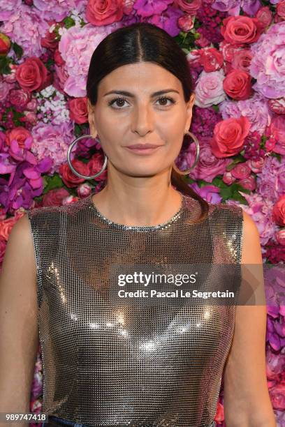 Giovanna Battaglia attends the Schiaparelli Haute Couture Fall Winter 2018/2019 show as part of Paris Fashion Week on July 2, 2018 in Paris, France.